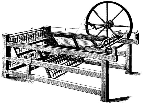 Hargreavesův spřádací stroj jenny z roku 1770